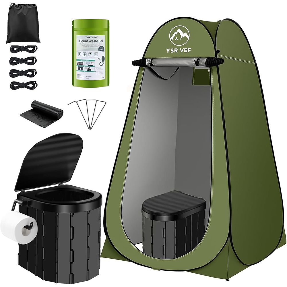 Camping - طقم مرحاض متنقل، مرحاض للتخييم مع