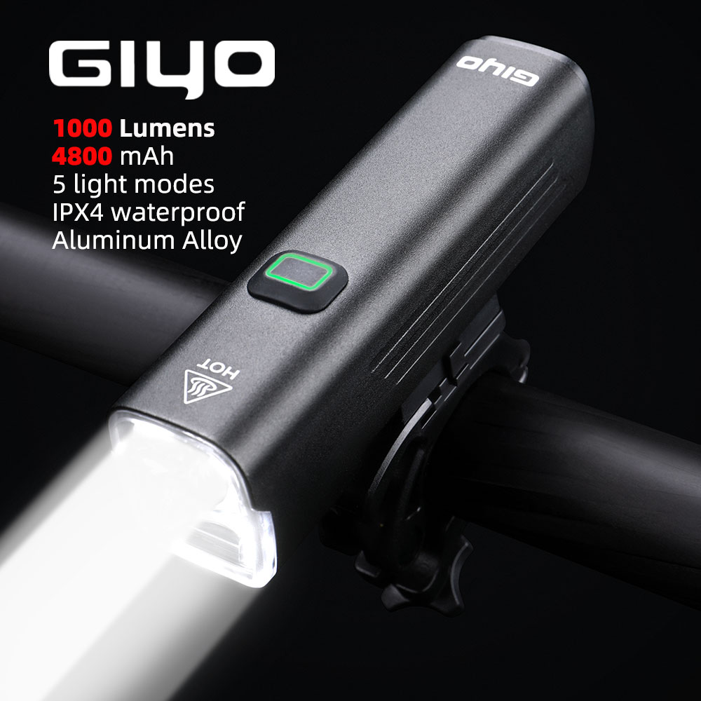 Rechargeable Bicycle Headlight 1000 Lumen - GIYO 1000 لومينز إضاءة دراجة هوائية
