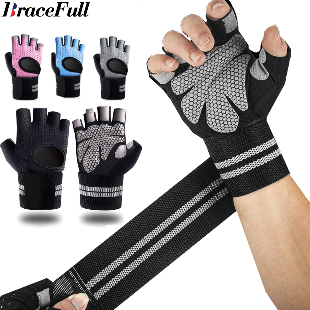 Wrist Wraps Weightlifting Support - زوج واحد من قفازات اللياقة البدنية