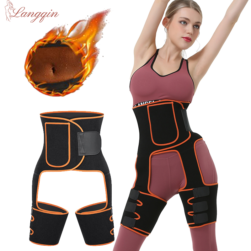 Sweat Waist Trainer Belt Neoprene - حزام تنحيف قابل للتعديل للنساء ،