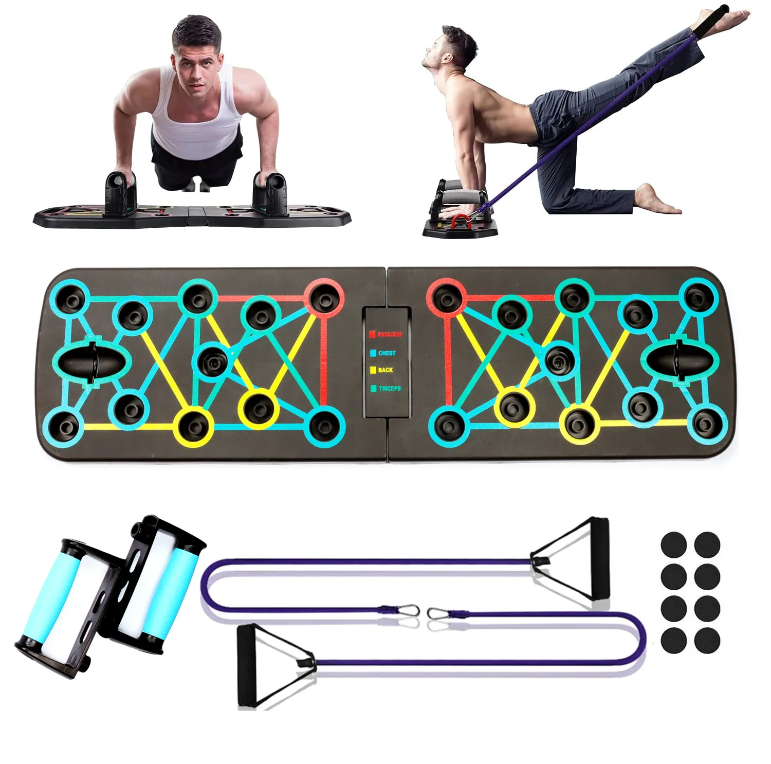 لوح تمارين قابل للطي متعدد الو - مراجعة Push Up Board Foldable Multi Function وسعره