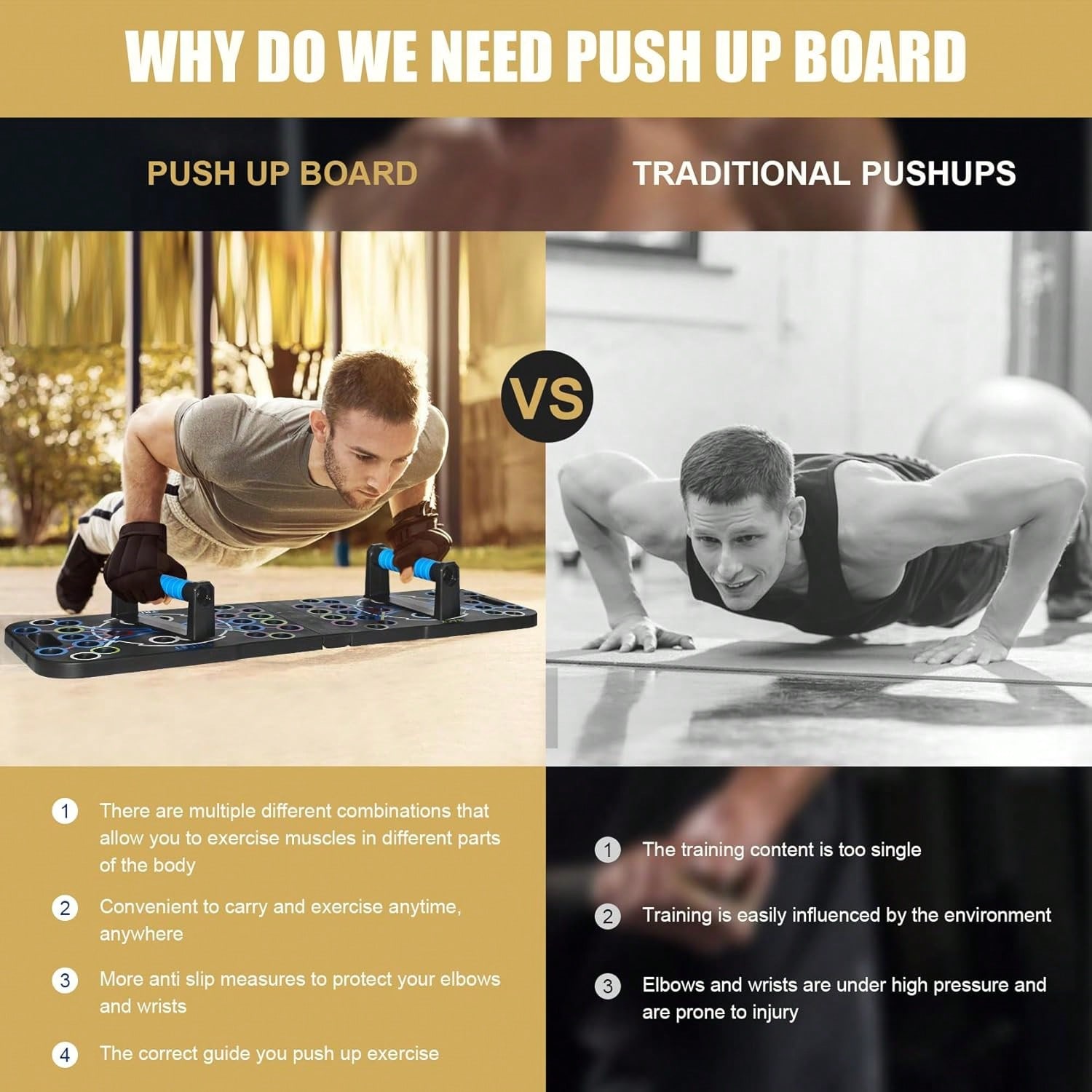 نظام لوح تمارين الضغط القابل ل - مراجعة Push Up Board Foldable Multi Function وسعره