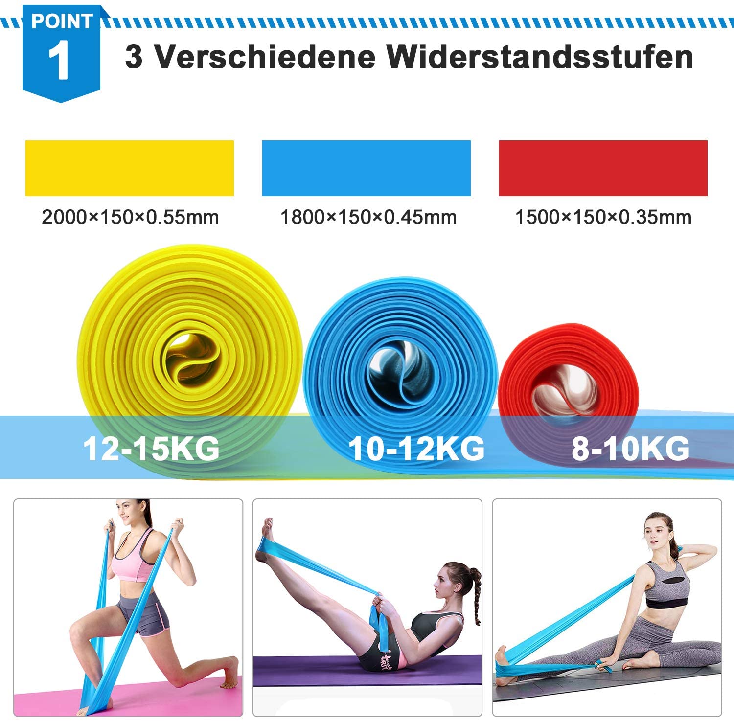 أربطة اللياقة البدنية المرنة 3 - مراجعة Pilates Bar Kit With Resistance Bands وسعره