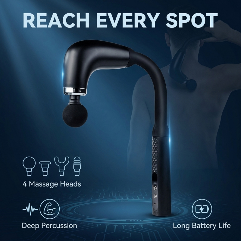 مسدس تدليك كهربائي للعضلات مع  - مراجعة Electric Massage Gun Deep Tissue وسعره