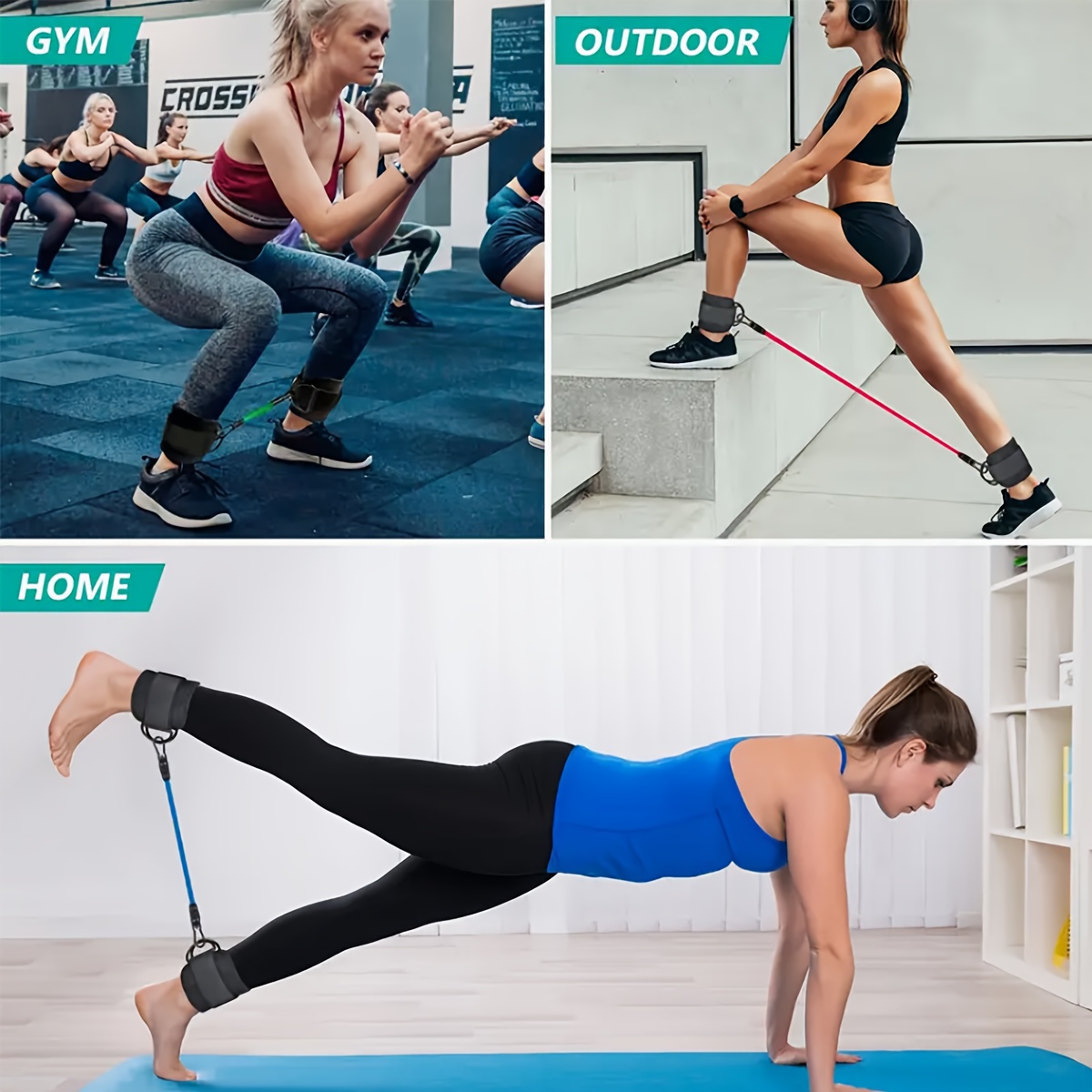 مجموعة أربطة مقاومة للكاحل مكو - مراجعة Resistance Bands Set With Handles وسعره