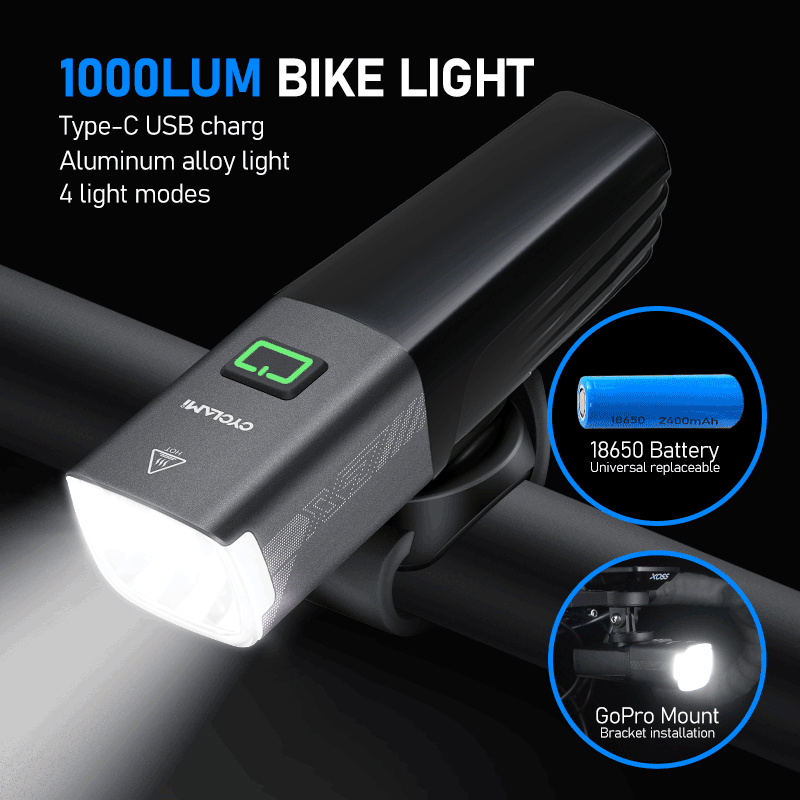 CYCLAMI X7 Reality 1000 لومن م - مراجعة Rechargeable Bicycle Headlight 1000 Lumen وسعره