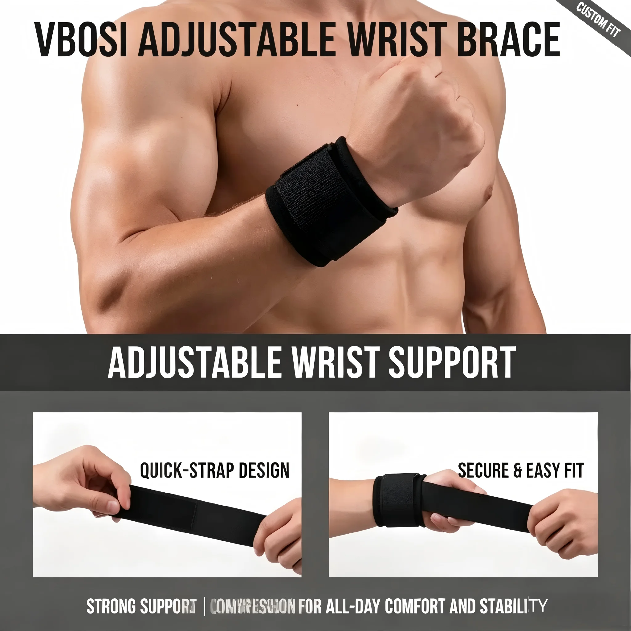 أربطة معصم احترافية قابلة للتن - مراجعة Wrist Wraps Weightlifting Support وسعره