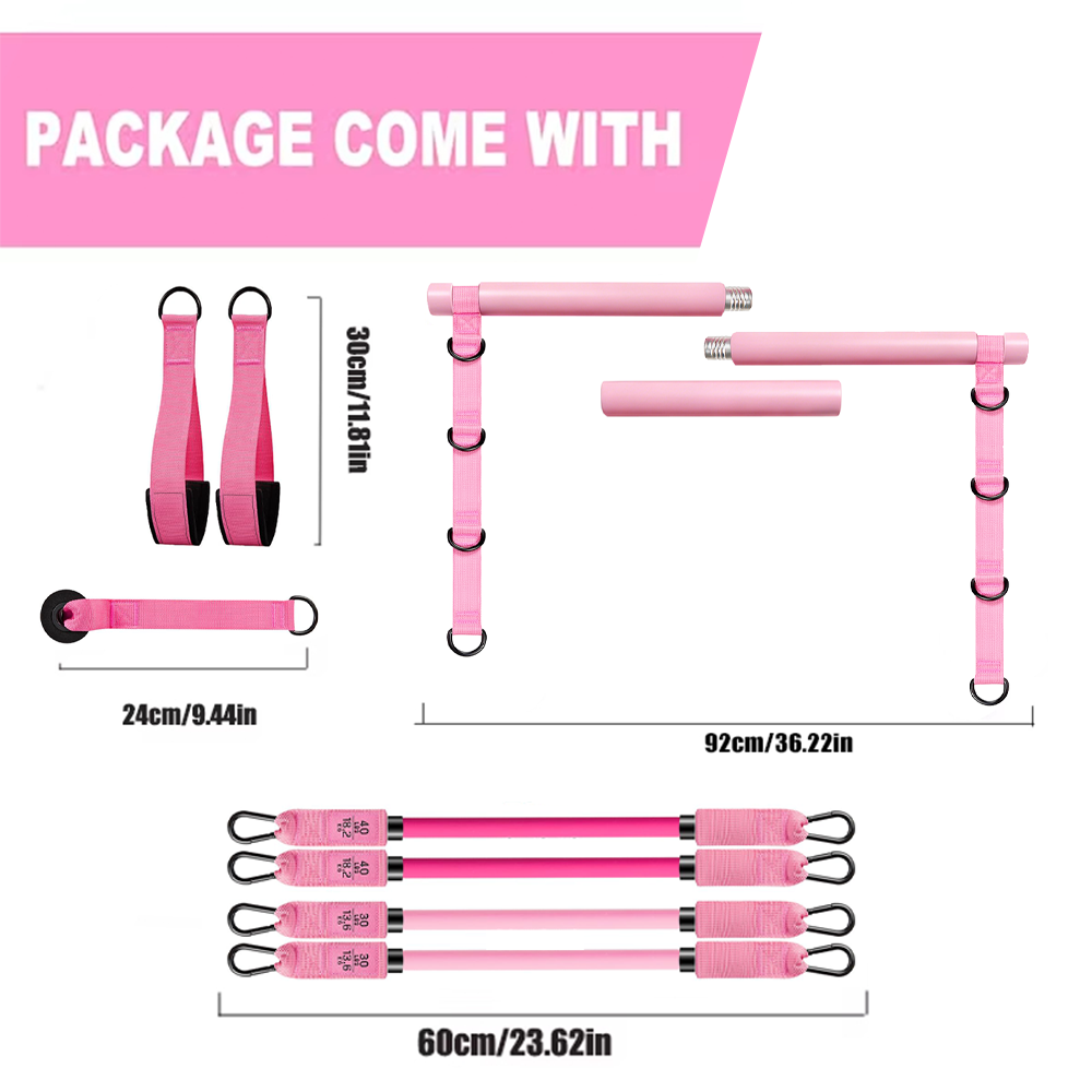 مجموعة أنابيب المقاومة متعددة  - مراجعة Pilates Bar Kit With Resistance Bands وسعره