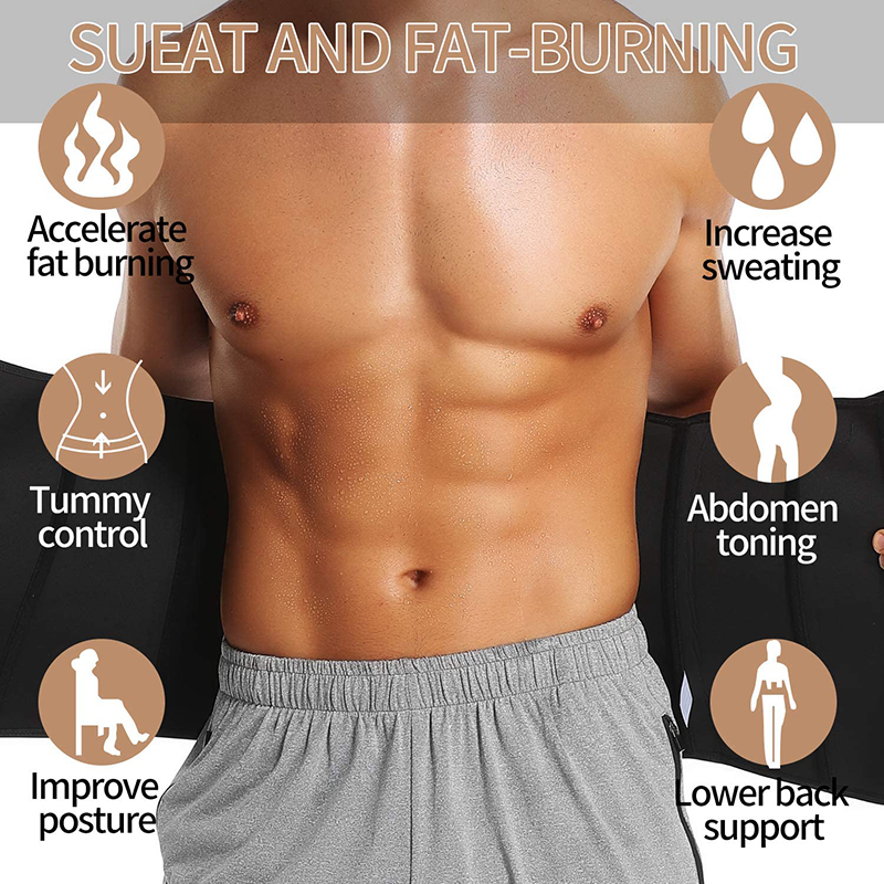 مشد الخصر من النيوبرين للرجال، - مراجعة Sweat Waist Trainer Belt Neoprene وسعره