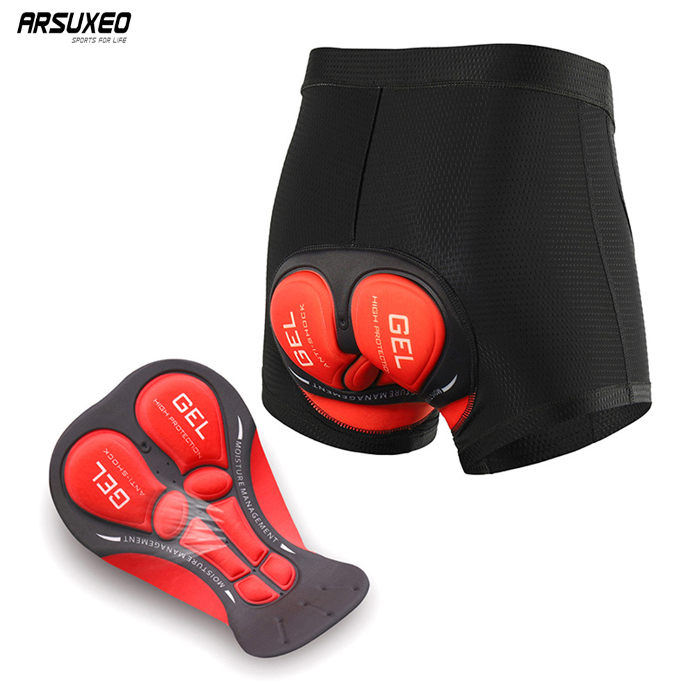 ARSUXEO الرجال الدراجات السراو - مراجعة Padded Cycling Shorts 5D Gel وسعره