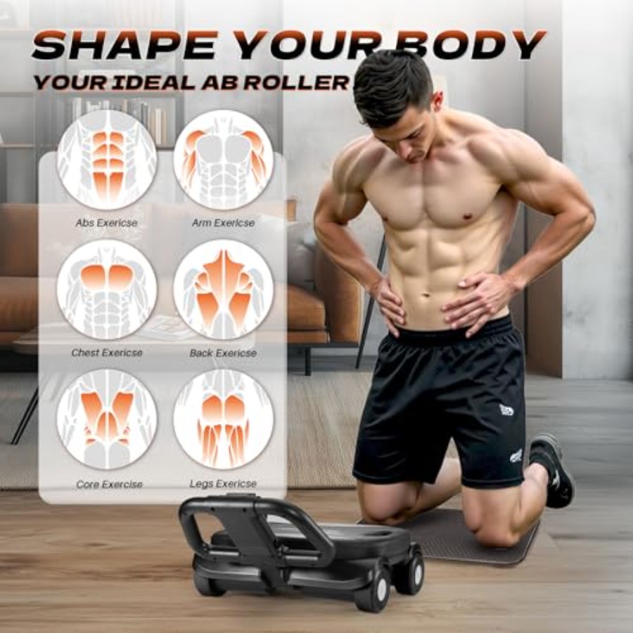 عجلة تمارين البطن للاستخدام ال - مراجعة Ab Roller Wheel With Elbow Support وسعره
